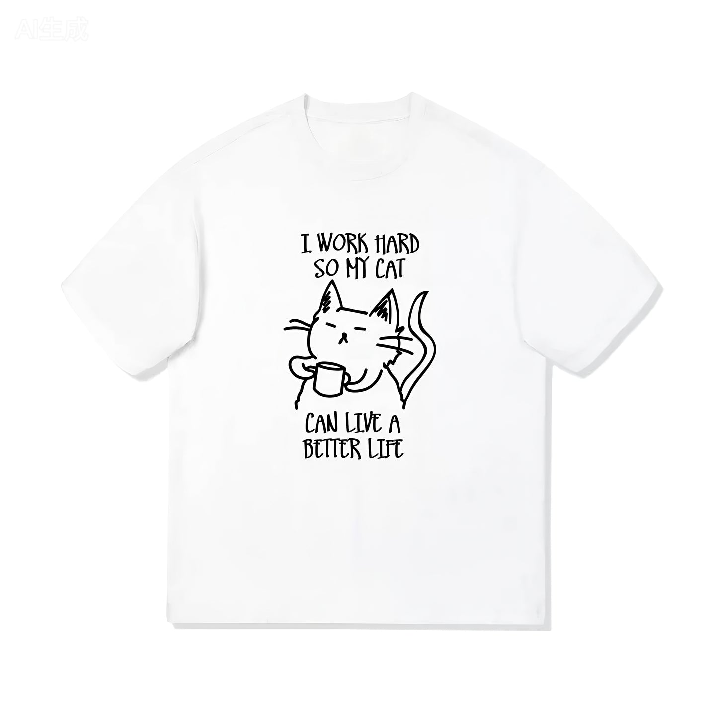 I Work Hard So My Cat Can Live A Better Life T-Shirt
