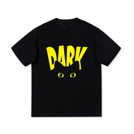Dark Cat – Yellow Eyes Graphic T-Shirt