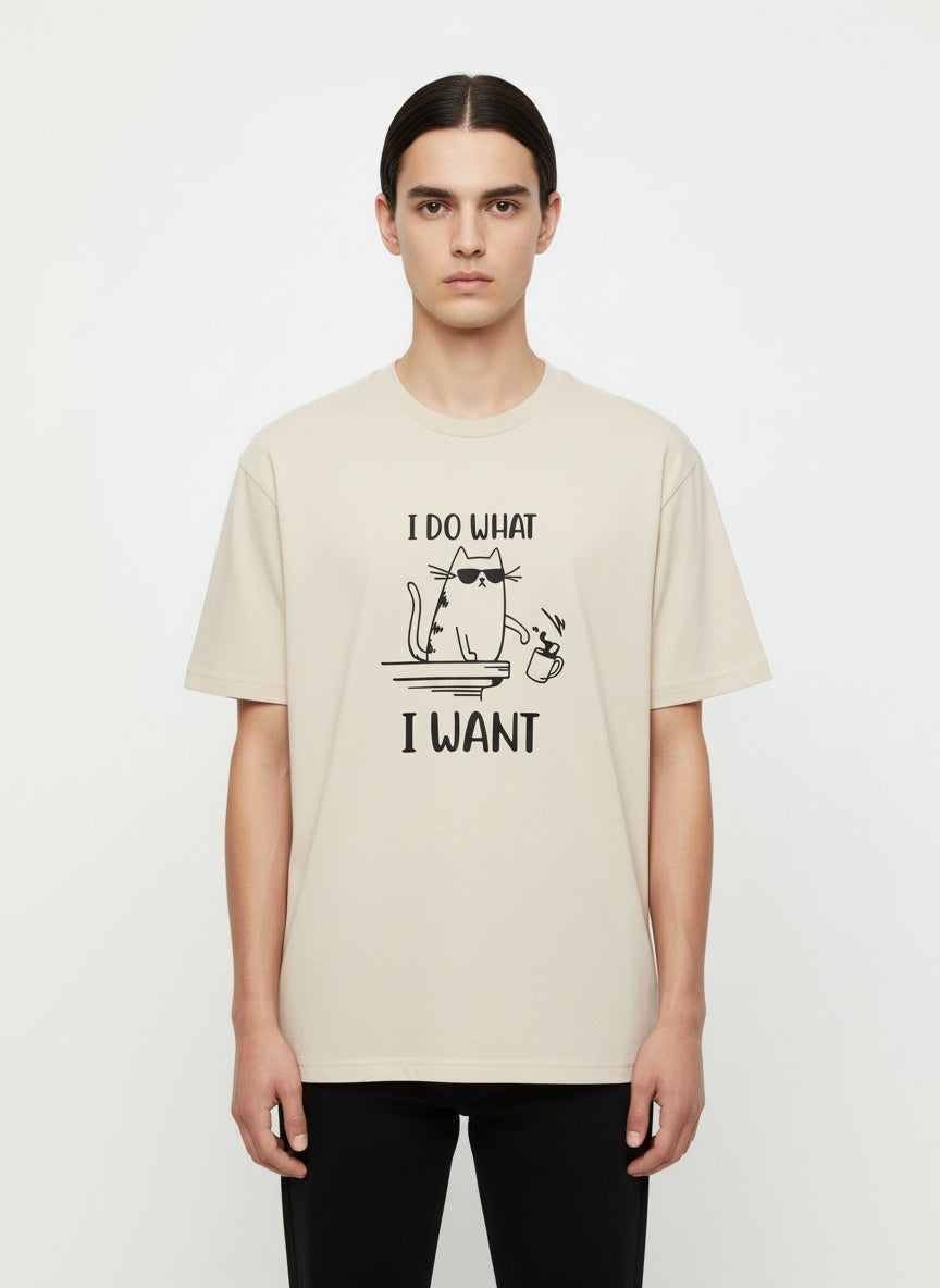 I Do What I Want – Funny Cat Graphic T-Shirt