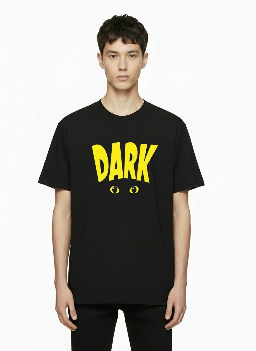 Dark Cat – Yellow Eyes Graphic T-Shirt
