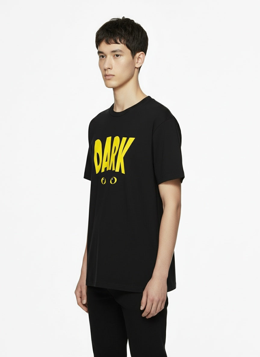 Dark Cat – Yellow Eyes Graphic T-Shirt
