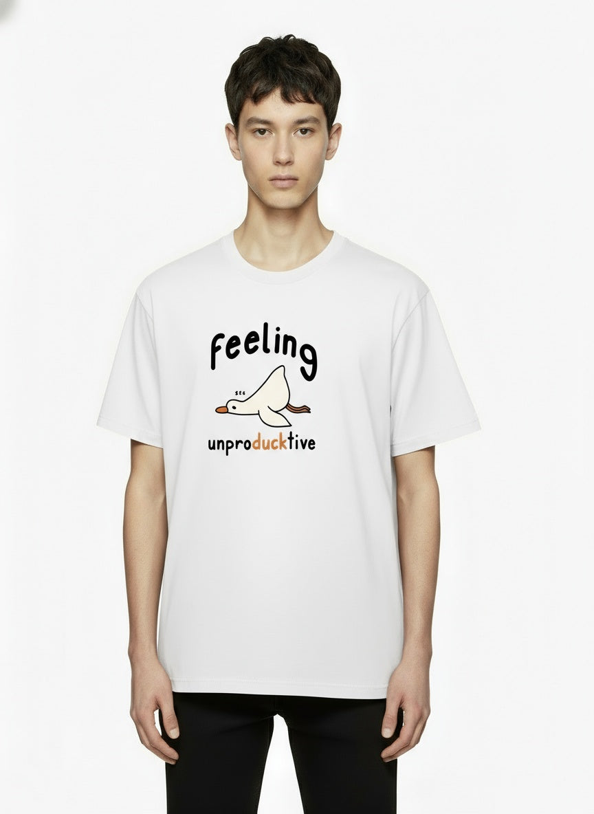 Feeling Unproducktive – Lazy Duck Graphic T-Shirt